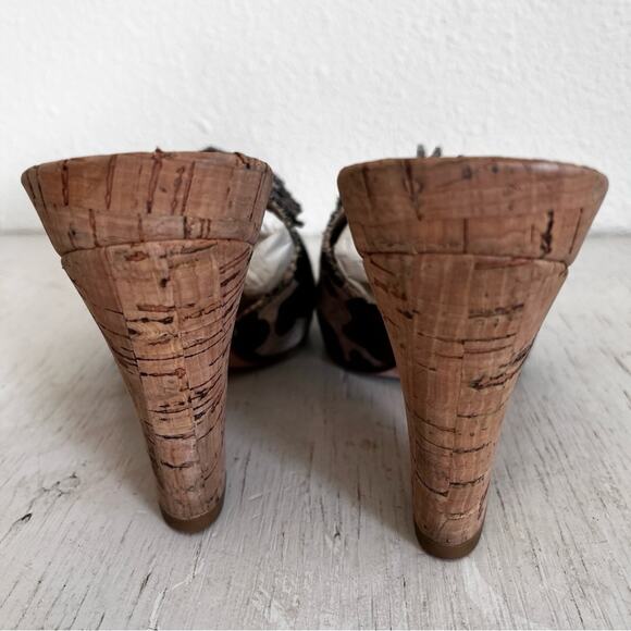 Stuart Weitzman animal print heeled slides size 8 - Picture 7 of 13